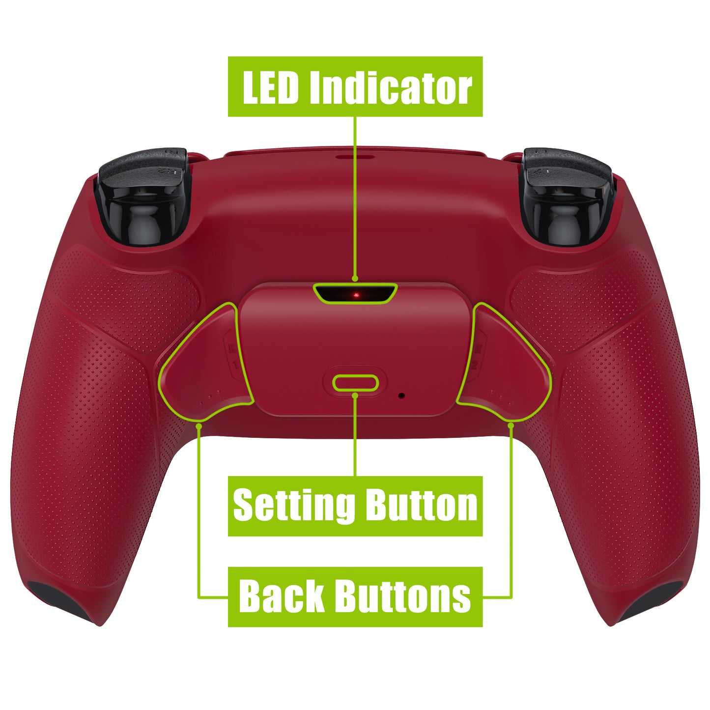 eXtremeRate Remappable RISE Remap Kit for PS5 Controller BDM-030/040 - Rubberized Volcanic Red eXtremeRate