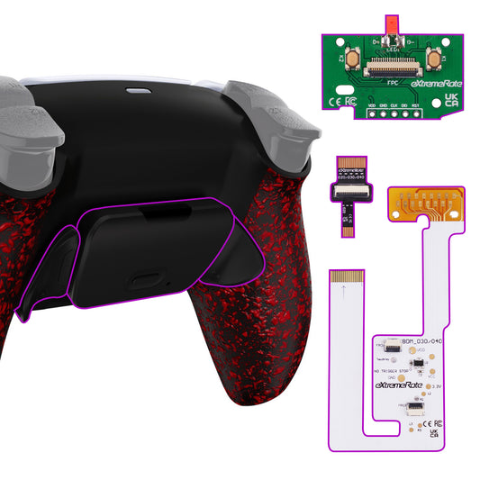 eXtremeRate Remappable RISE V3 Remap Kit for PS5 Controller BDM-030/040/050 - Textured Red