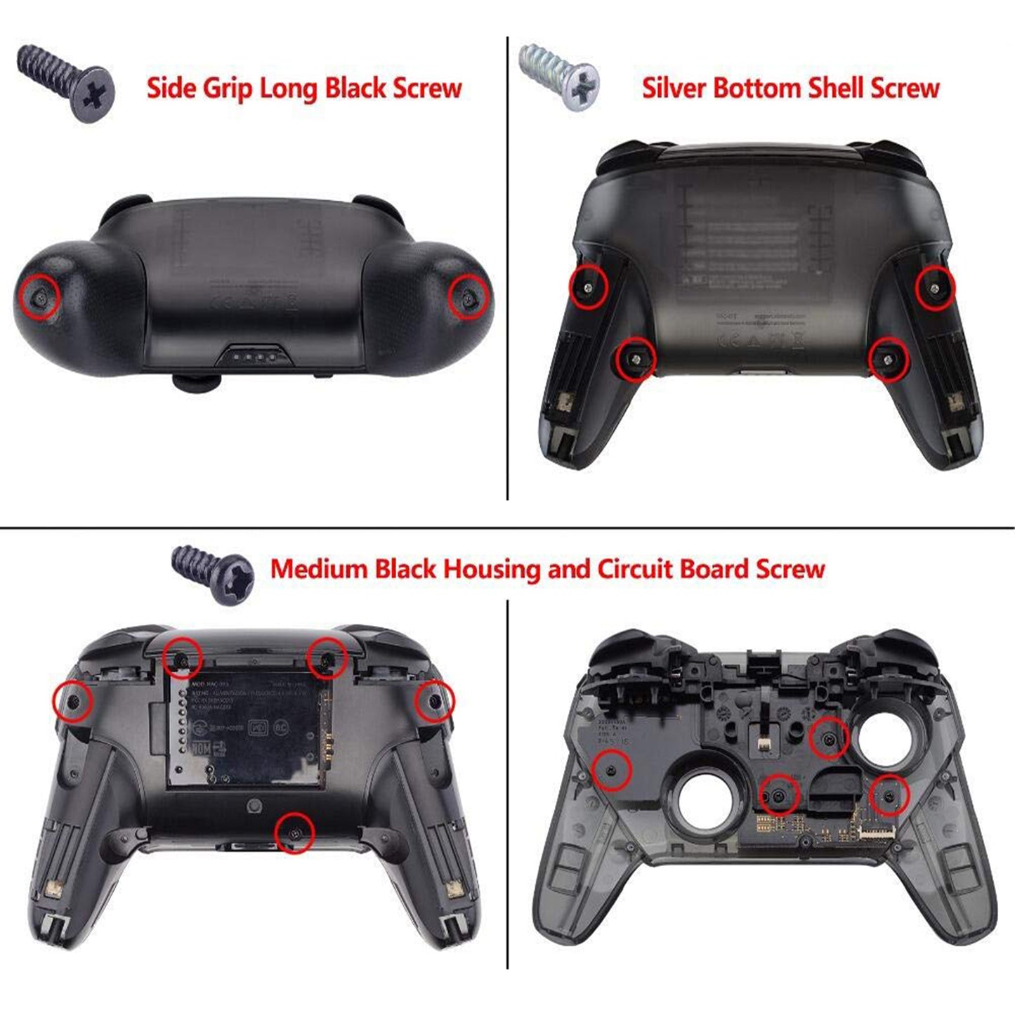 eXtremeRate DIY Replacement Full Set Buttons for Nintendo Switch Pro Controller - New Hope Gray eXtremeRate