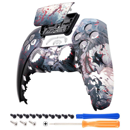 eXtremeRate Replacement Front Housing Shell with Touchpad Compatible with PS5 Controller BDM-010/020/030/040 - Killing Clown