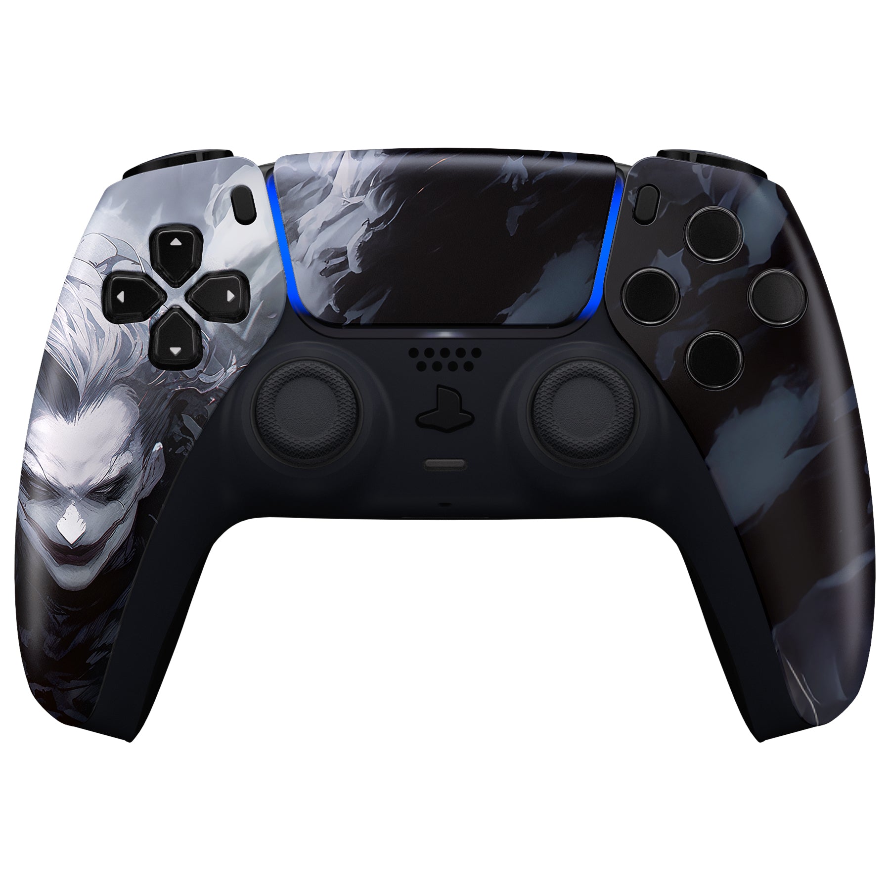 eXtremeRate Replacemen Front Housing Shell with Touchpad Compatible with PS5 Controller BDM-010/020/030/040 - The Dark Clown eXtremeRate