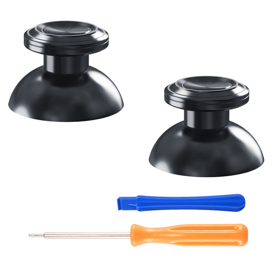 eXtremeRate Replacement Aluminum Metal Thumbsticks Compatible with PS5 & PS4 Controller - Black