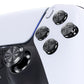 eXtremeRate Replacement Aluminum Metal Thumbsticks Dpad ABXY Buttons for PS5 Controller - Black