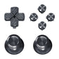 eXtremeRate Replacement Aluminum Metal Thumbsticks Dpad ABXY Buttons for PS5 Controller - Black