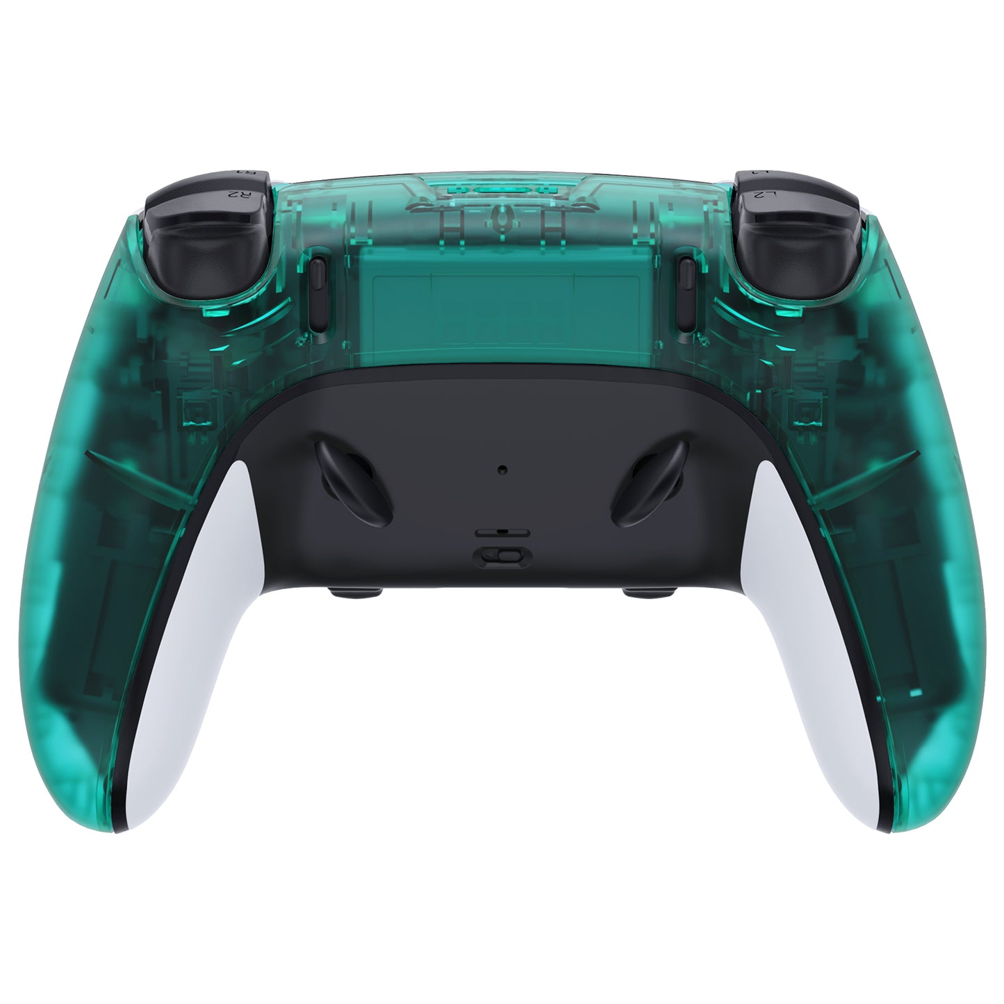 eXtremeRate Replacement Back Housing Bottom Shell Compatible with PS5 Edge Controller - Emerald Green