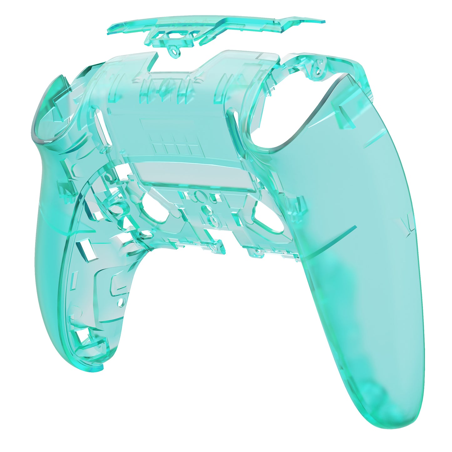 eXtremeRate Replacement Back Housing Bottom Shell Compatible with PS5 Edge Controller - Emerald Green