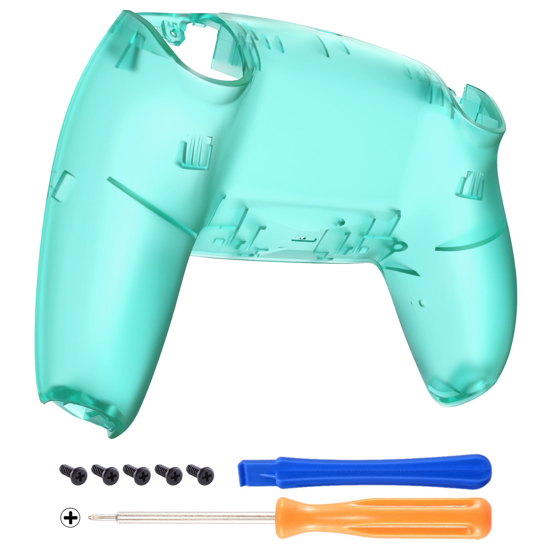 eXtremeRate Replacement Back Housing Bottom Shell Compatible with PS5 Controller BDM-010/020/030/040/050 - Emerald Green eXtremeRate