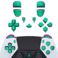 eXtremeRate Replacement Full Set Buttons Compatible with PS5 Edge Controller - Chameleon Green Purple