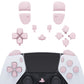 eXtremeRate Replacement Full Set Buttons Compatible with PS5 Edge Controller - Cherry Blossoms Pink