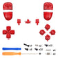 eXtremeRate Replacement Full Set Buttons Compatible with PS5 Edge Controller - Clear Red