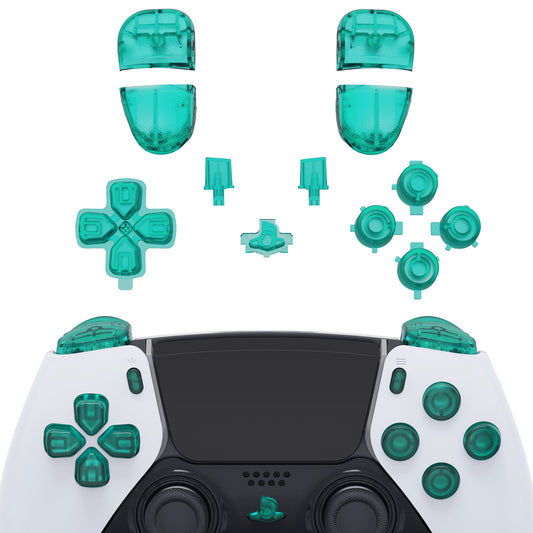 eXtremeRate Replacement Full Set Buttons Compatible with PS5 Edge Controller - Emerald Green