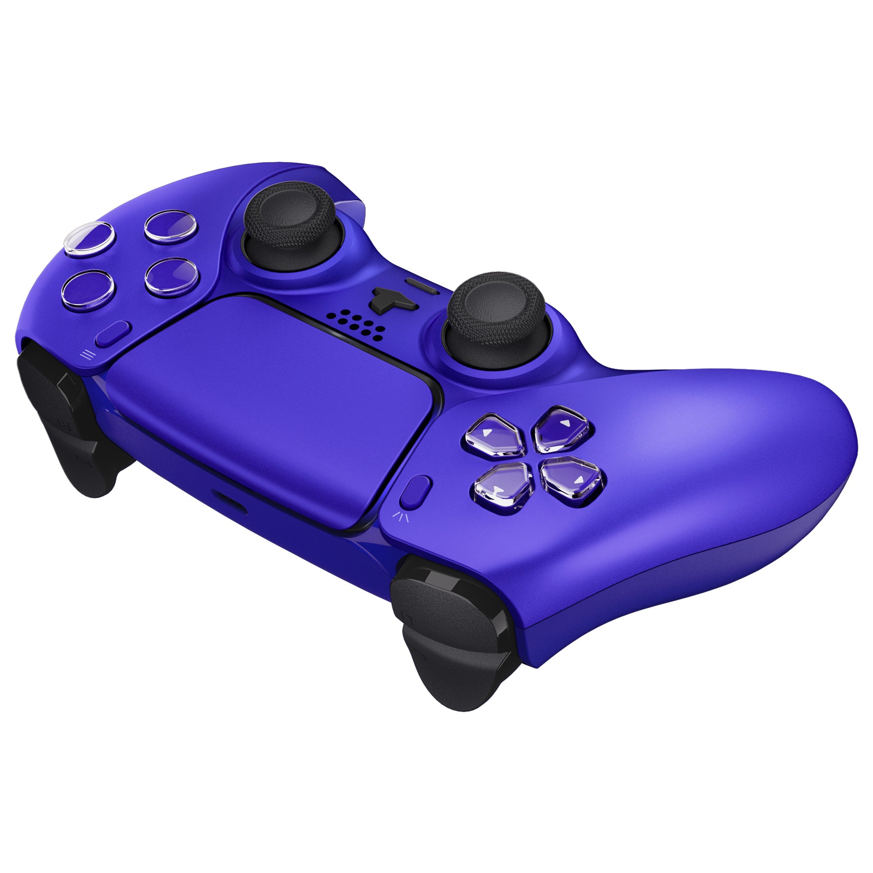 eXtremeRate Replacement Decorative Trim Shell with Accent Rings Compatible with PS5 Controller - Cobalt Blue eXtremeRate