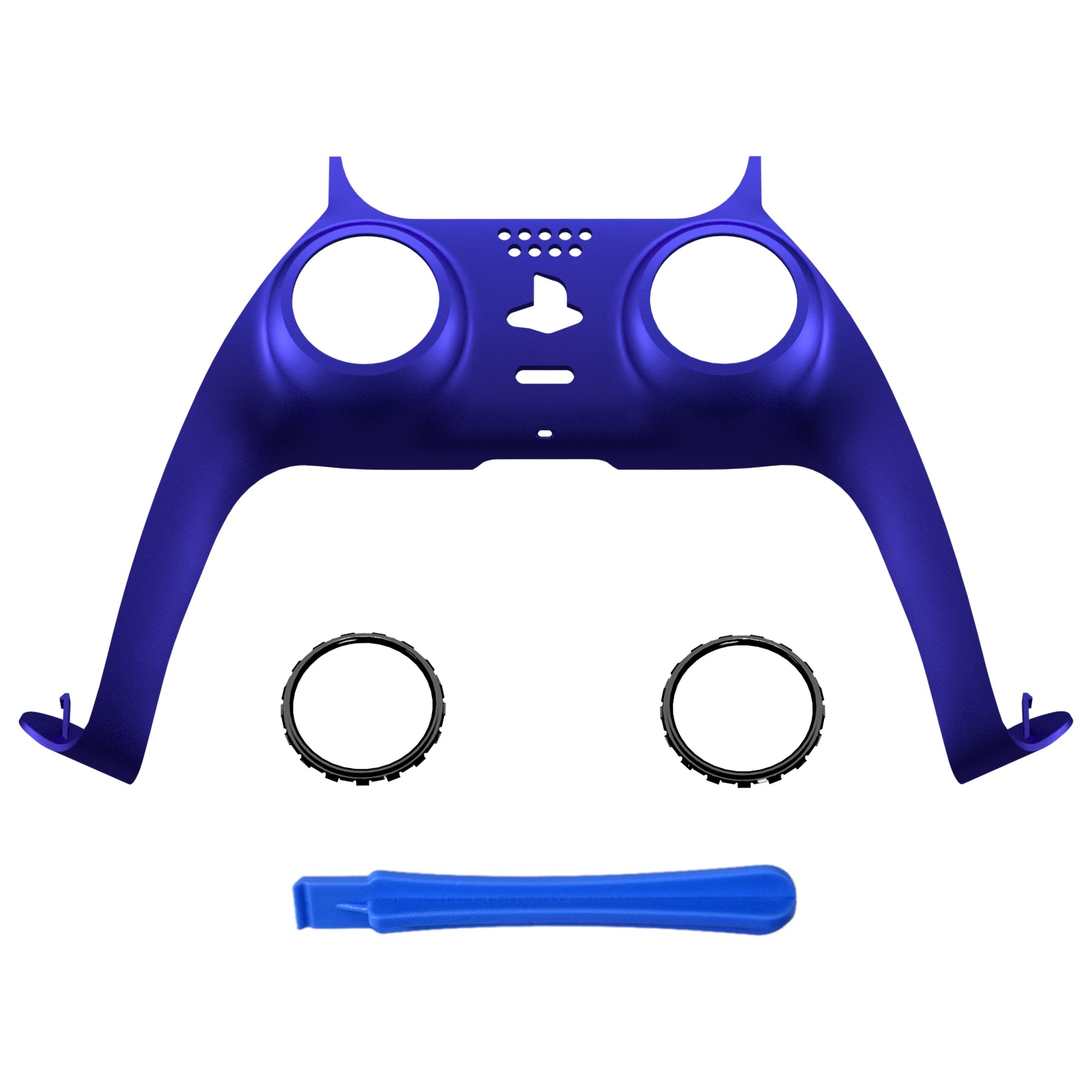 eXtremeRate Replacement Decorative Trim Shell with Accent Rings Compatible with PS5 Controller - Cobalt Blue eXtremeRate