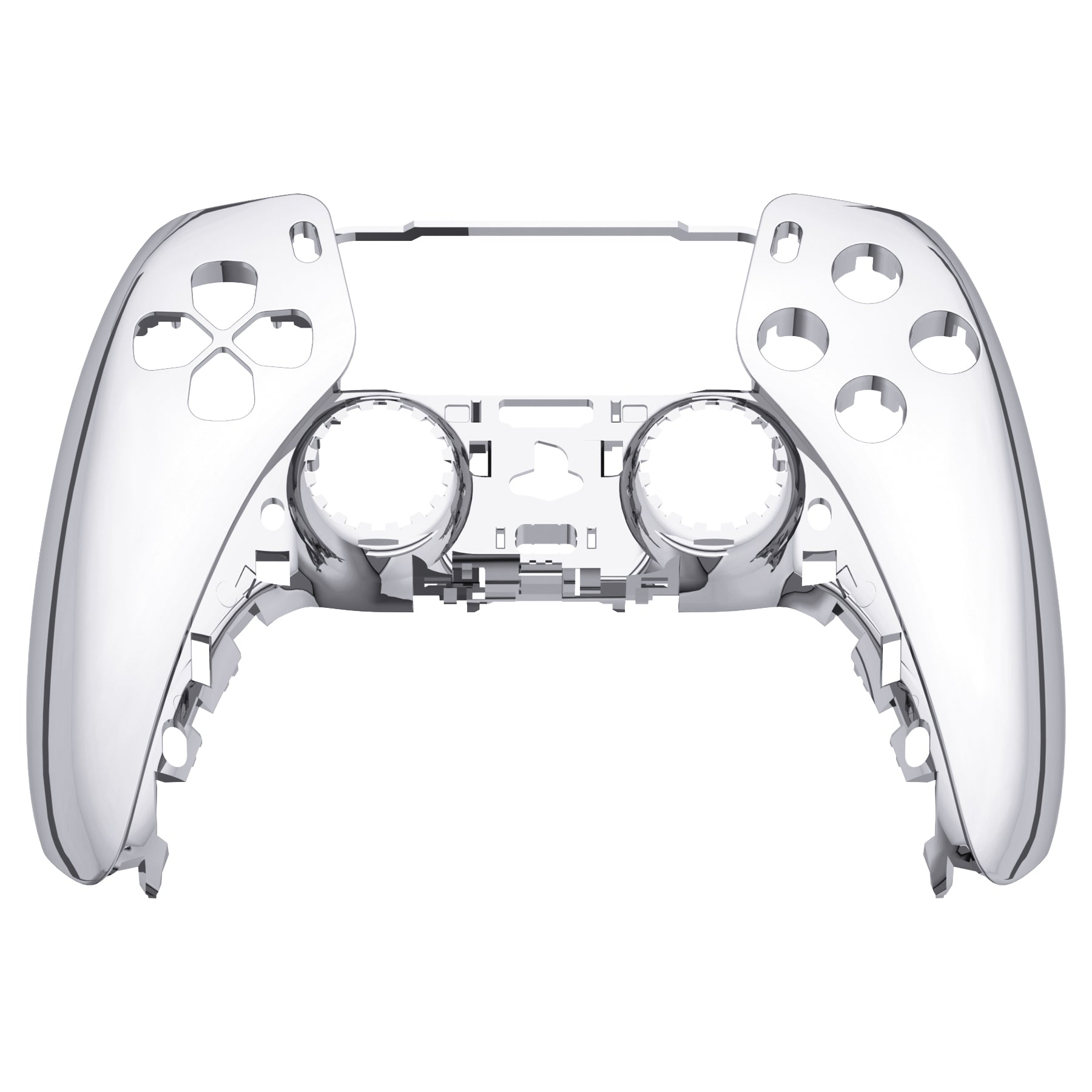 eXtremeRate Chrome Silver Glossy DIY Accessories Replacement Front ...