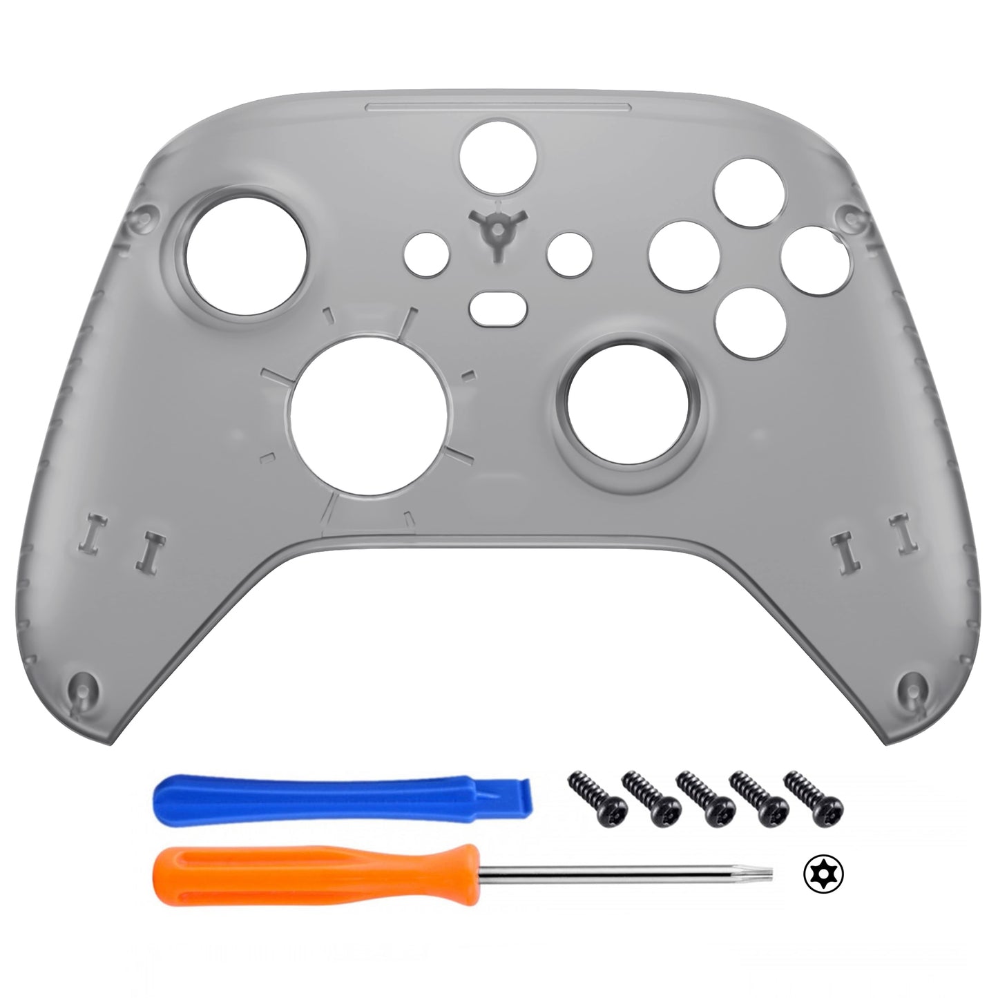 eXtremeRate Replacement Front Housing Shell for Xbox Series X & S Controller - Clear Black