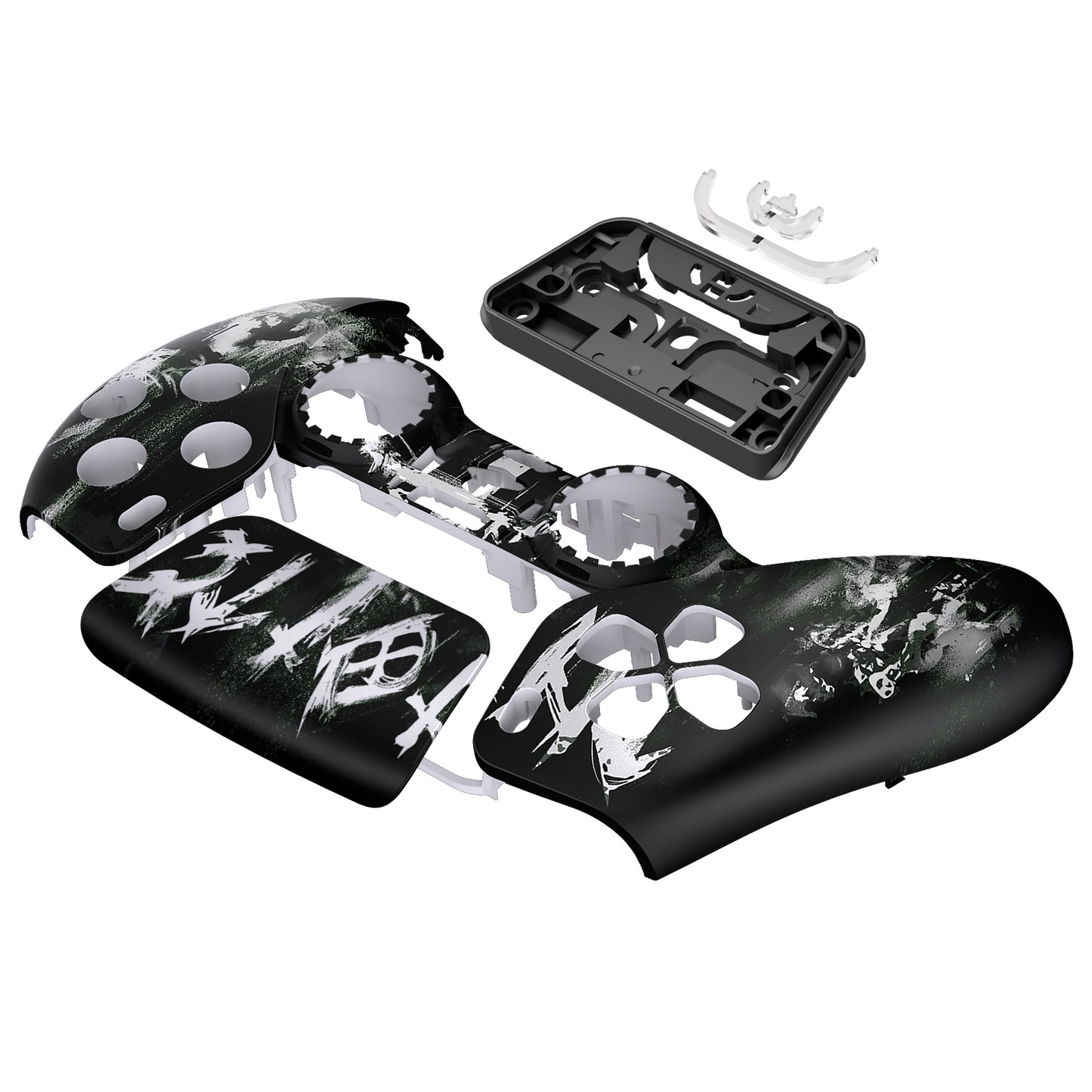 eXtremeRate Replacement Front Housing Shell with Touchpad Compatible with PS5 Controller BDM-010/020/030/040 - Darkness Falls eXtremeRate