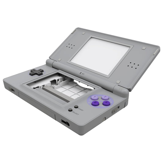 eXtremeRate Replacement Full Housing Shell & Buttons with Screen Lens for Nintendo DS Lite NDSL - Classic SNES Style eXtremeRate