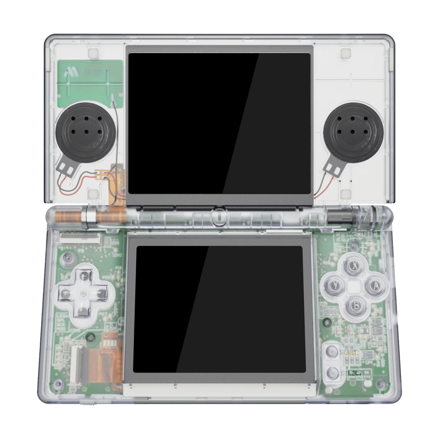 eXtremeRate Replacement Full Housing Shell & Buttons with Screen Lens for Nintendo DS Lite NDSL - Glow in Dark - Green