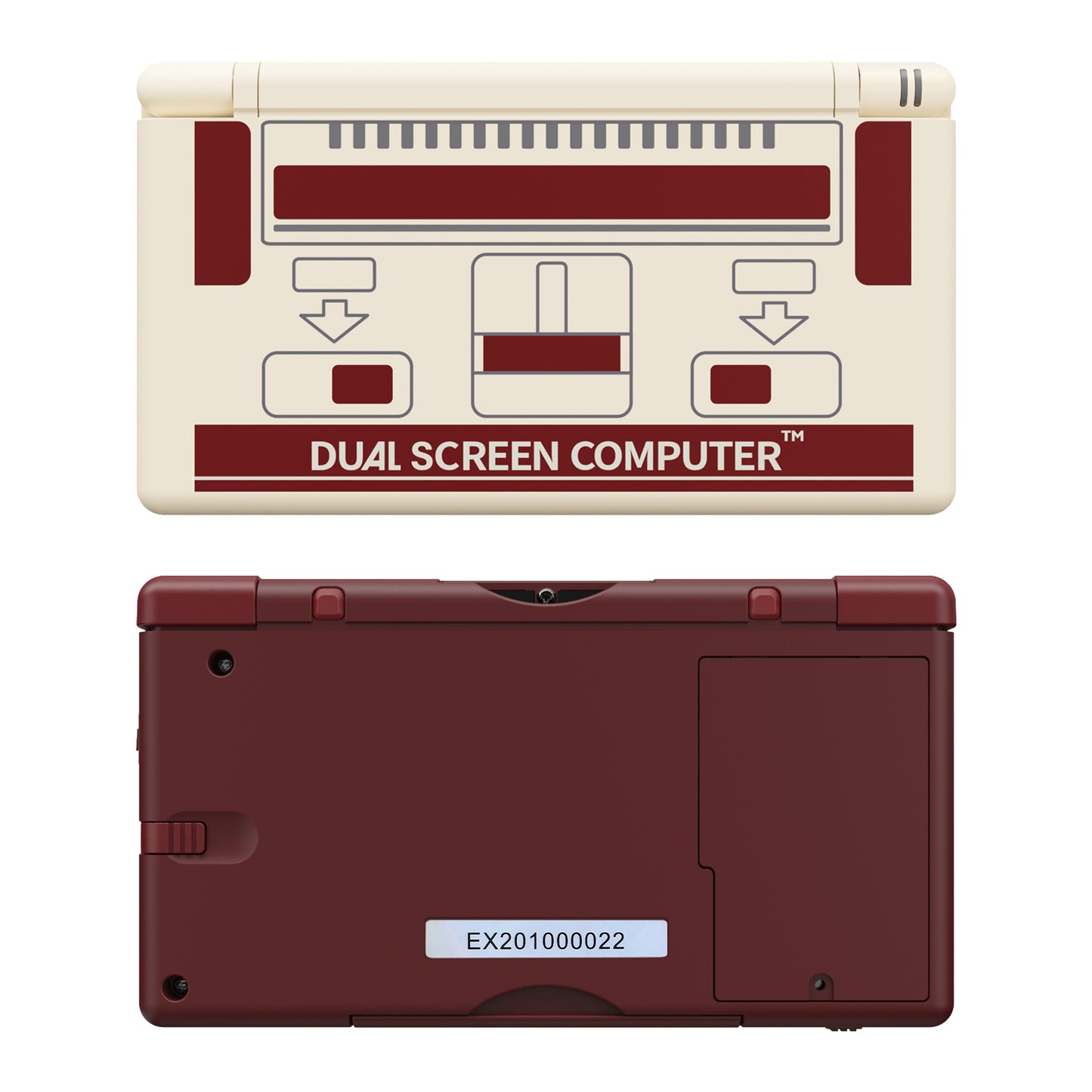 eXtremeRate Replacement Full Housing Shell & Buttons with Screen Lens for Nintendo DS Lite NDSL - Classic FC Style eXtremeRate