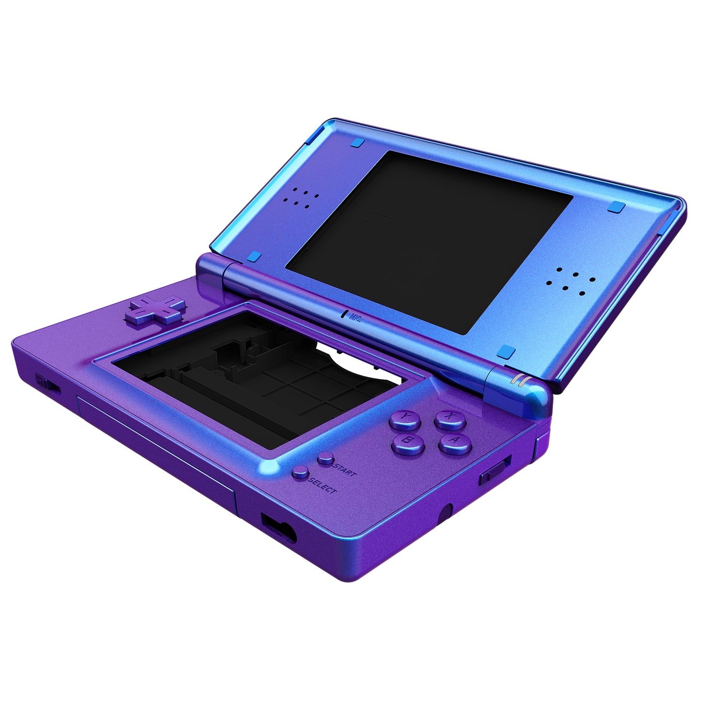eXtremeRate Replacement Full Housing Shell & Buttons with Screen Lens for Nintendo DS Lite NDSL - Chameleon Purple Blue
