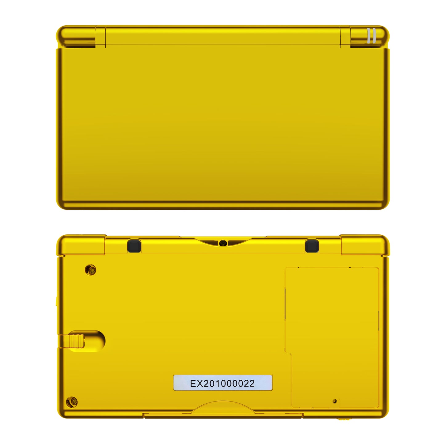 eXtremeRate Replacement Full Housing Shell & Buttons with Screen Lens for Nintendo DS Lite NDSL - Chrome Gold eXtremeRate
