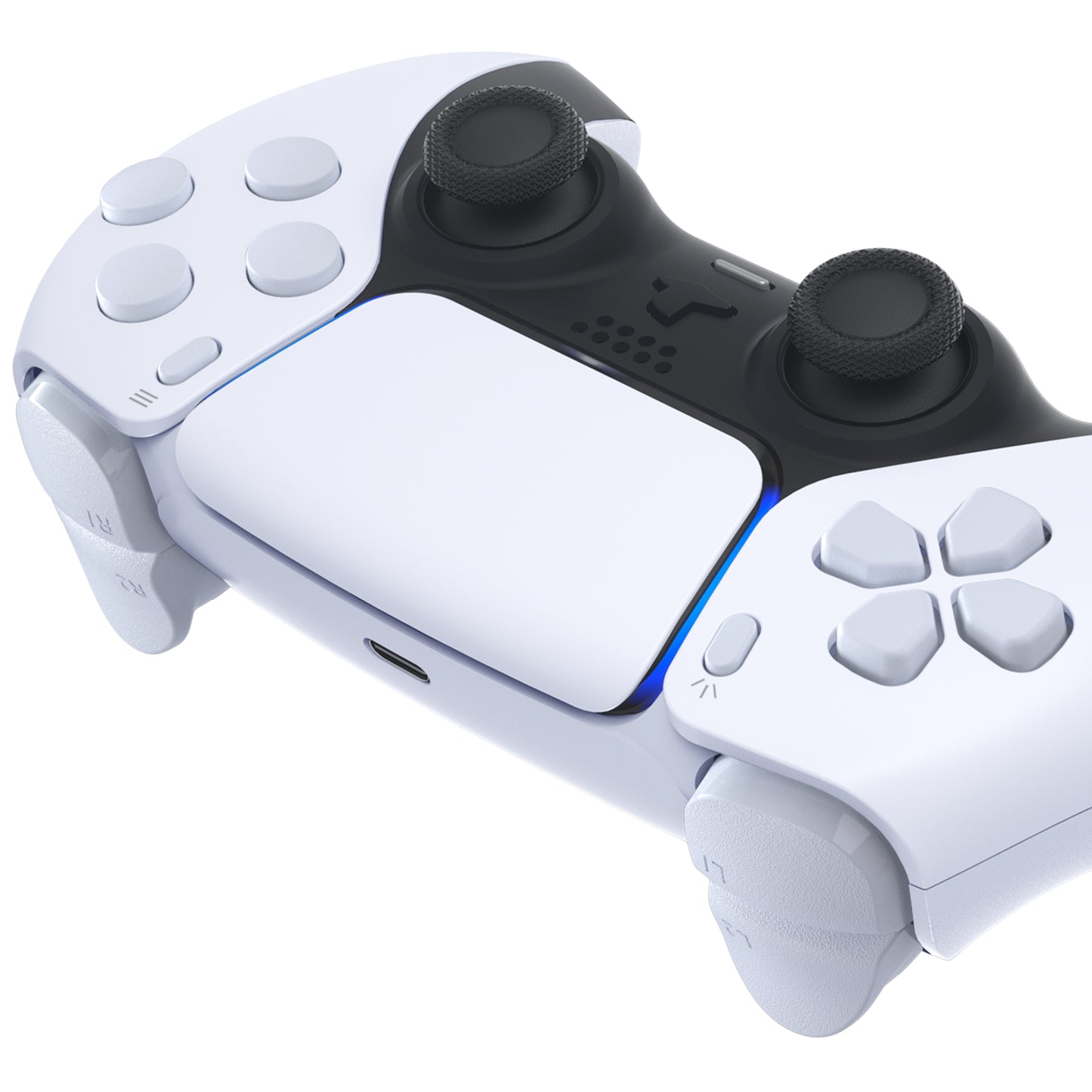 eXtremeRate Replacement Full Set Buttons Compatible with PS5 Controller BDM-030/040 - Original White