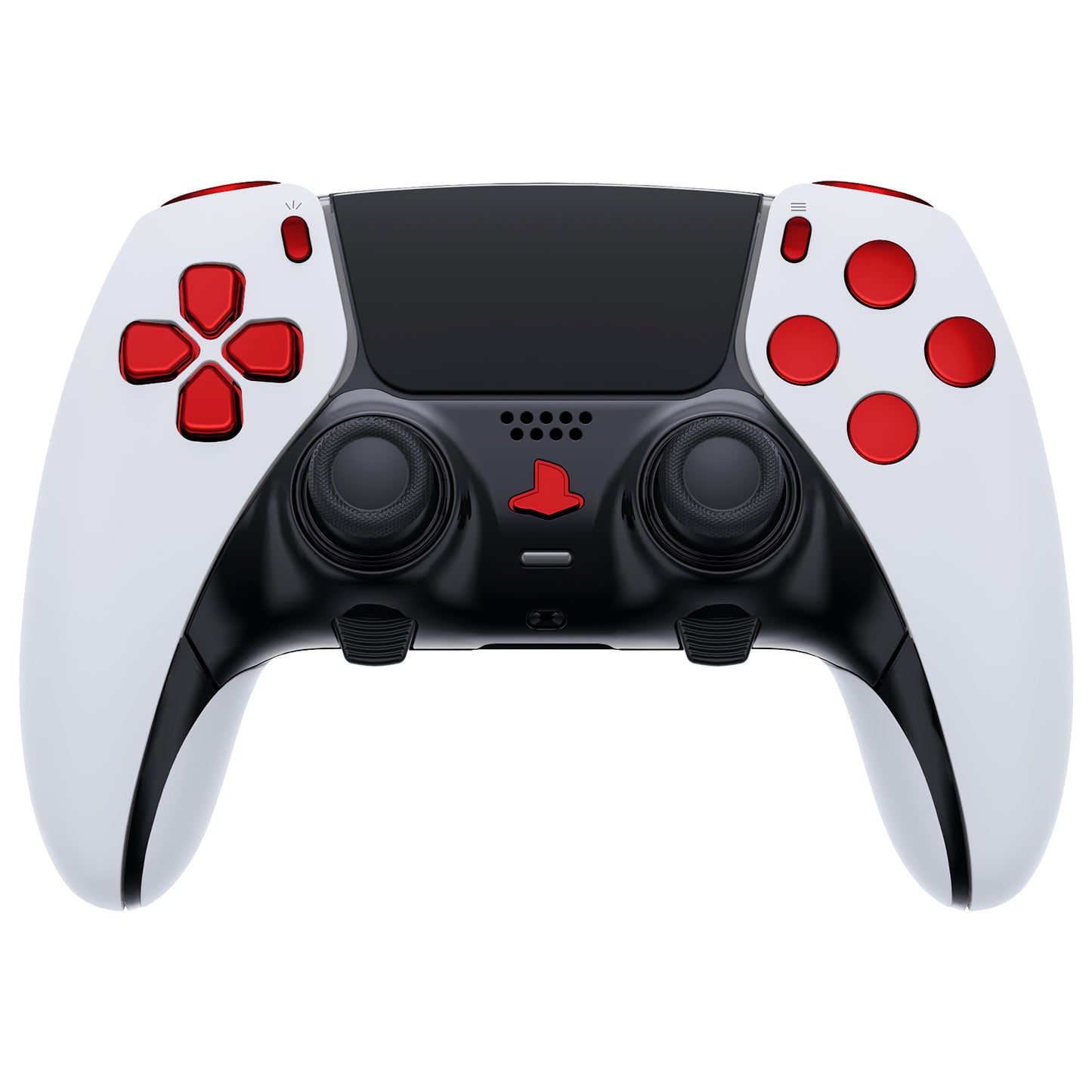 eXtremeRate Replacement Full Set Buttons Compatible with PS5 Edge Controller - Chrome Red