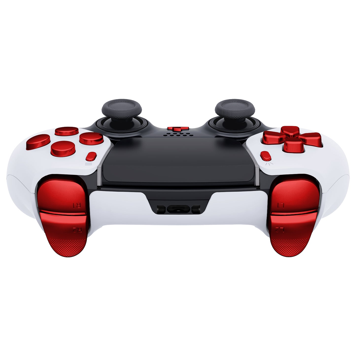 eXtremeRate Replacement Full Set Buttons Compatible with PS5 Edge Controller - Chrome Red