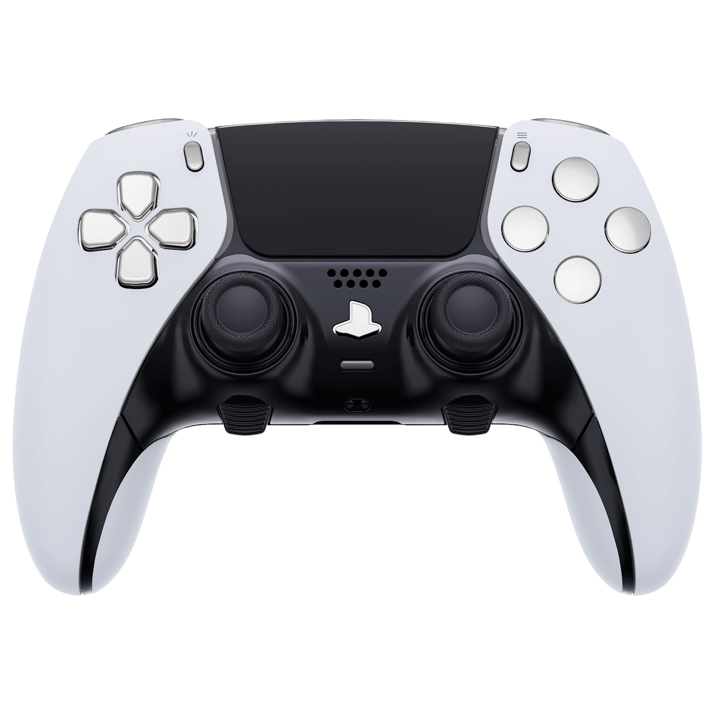 eXtremeRate Replacement Full Set Buttons Compatible with PS5 Edge Controller - Chrome Silver