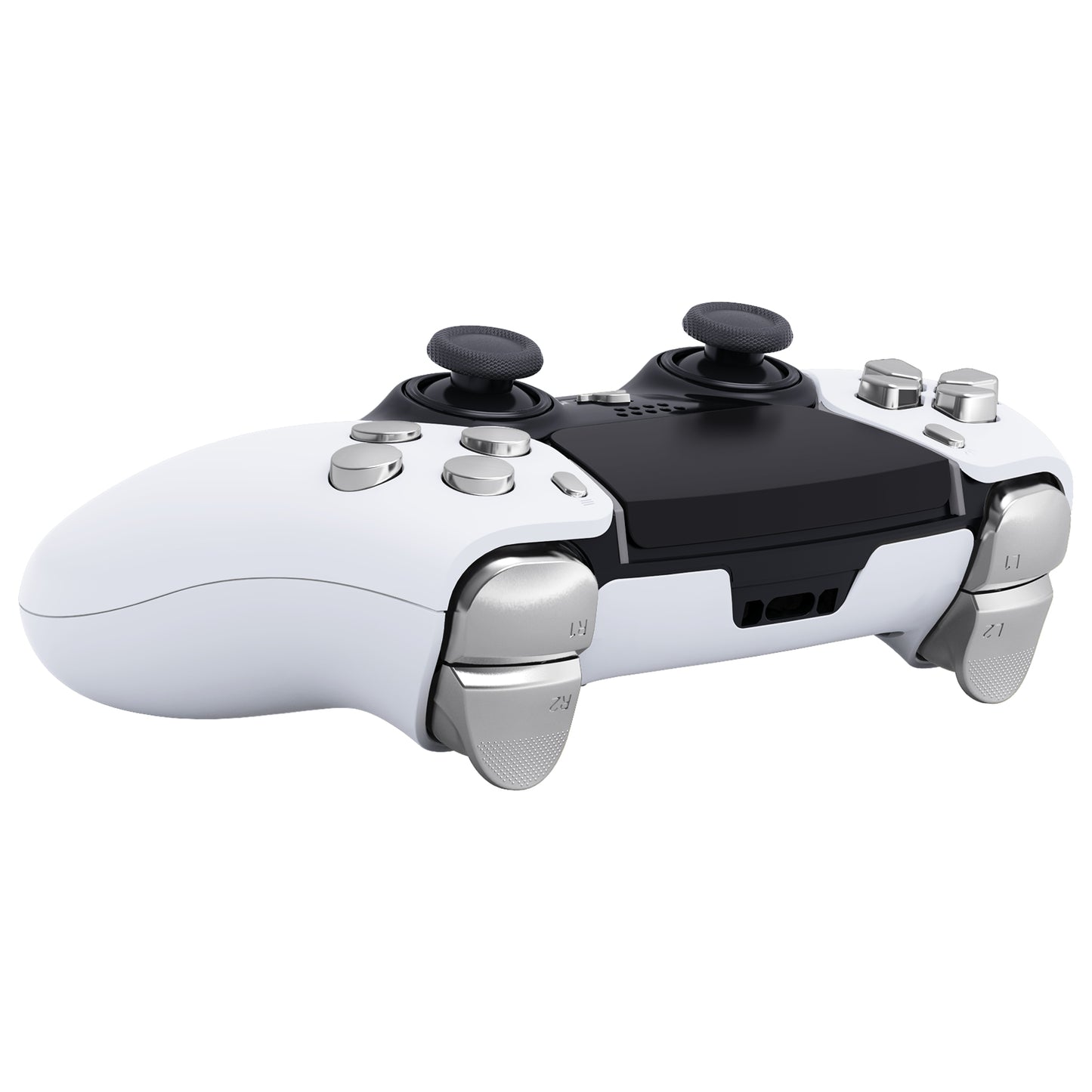 eXtremeRate Replacement Full Set Buttons Compatible with PS5 Edge Controller - Chrome Silver