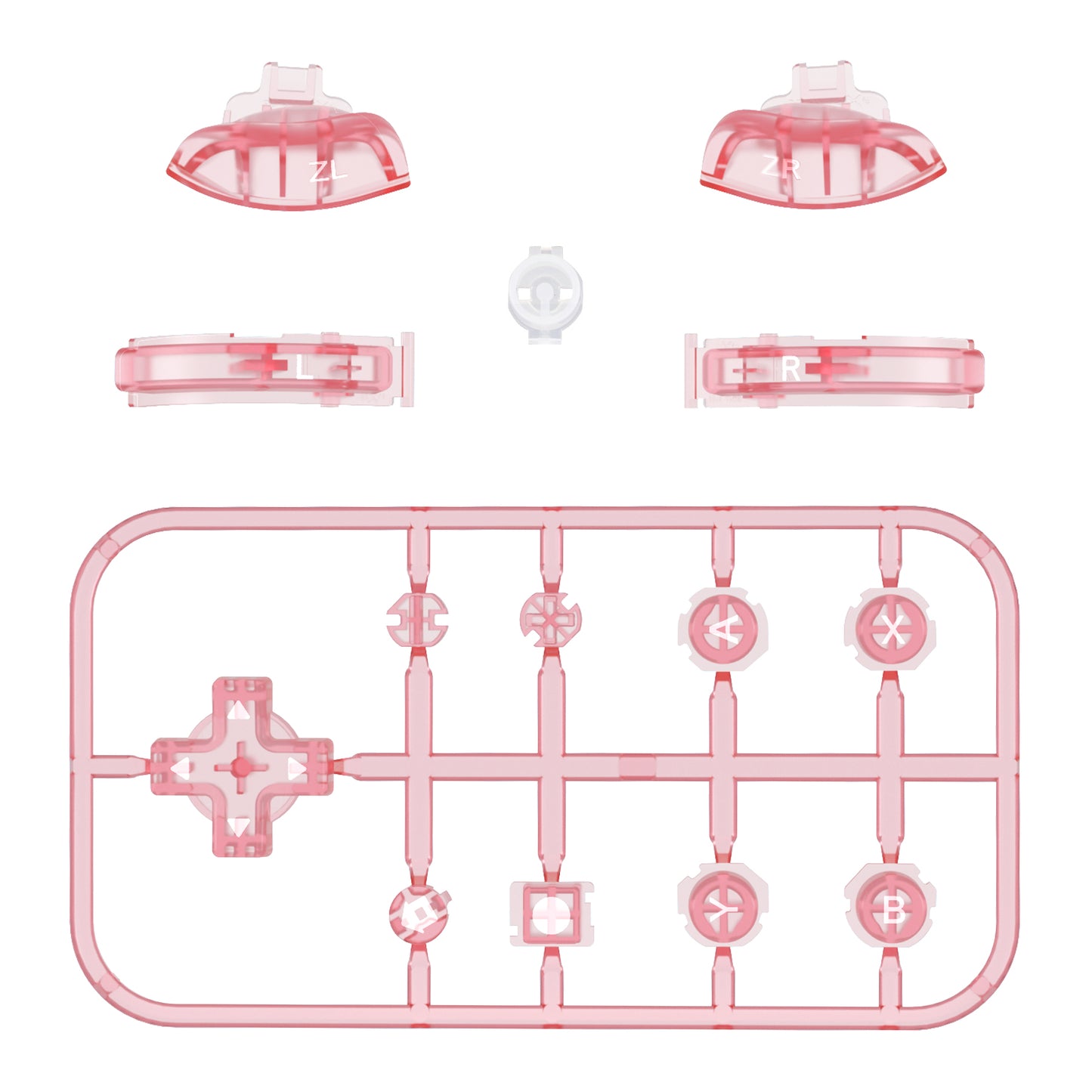 eXtremeRate Replacement Full Set Buttons for NS Switch Lite - Cherry Pink