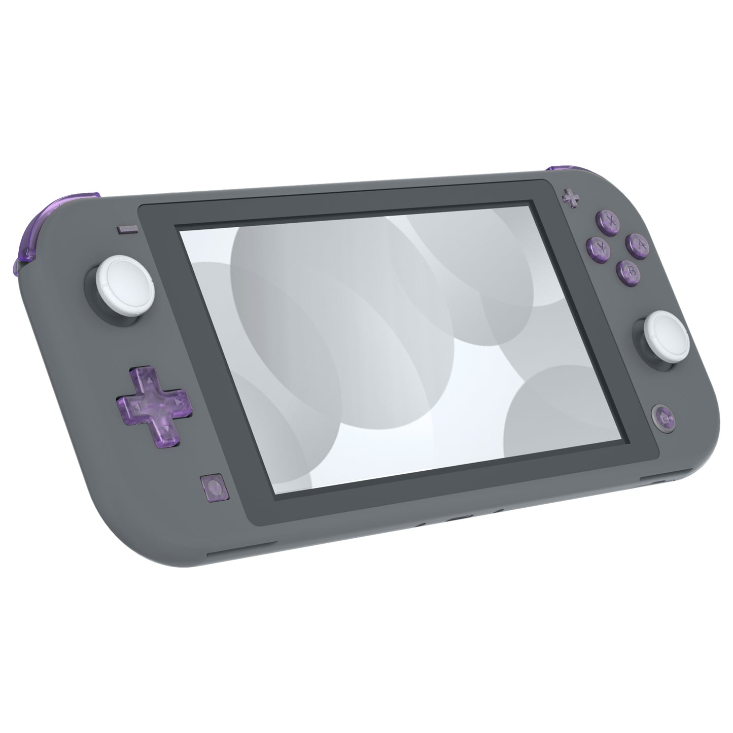 eXtremeRate Replacement Full Set Buttons for NS Switch Lite - Clear Atomic Purple