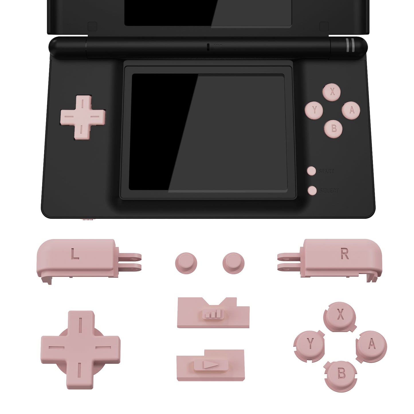 eXtremeRate Replacement Full Set Buttons for Nintendo DS Lite NDSL - Cherry Blossoms Pink eXtremeRate