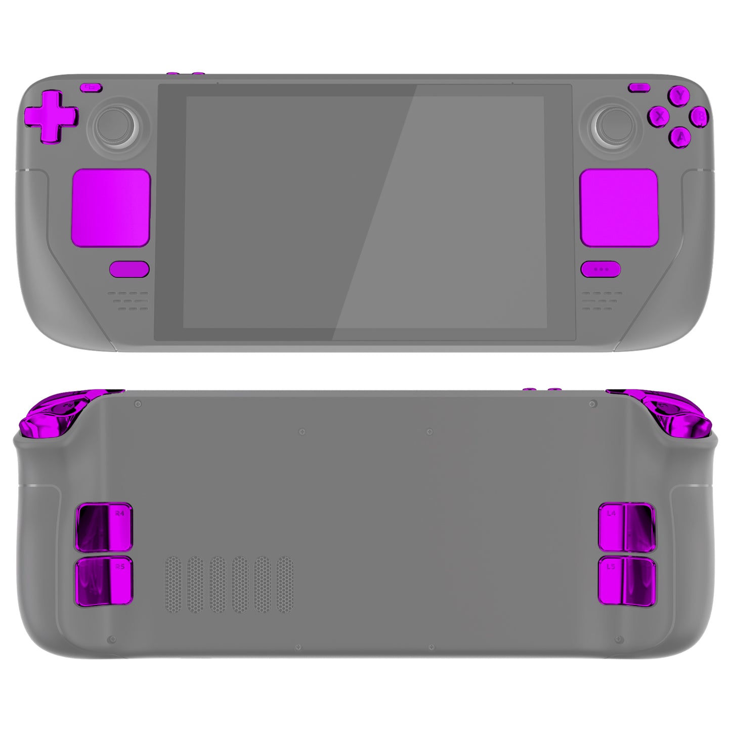 eXtremeRate Replacement Full Set Buttons for Steam Deck LCD - Chrome Purple eXtremeRate
