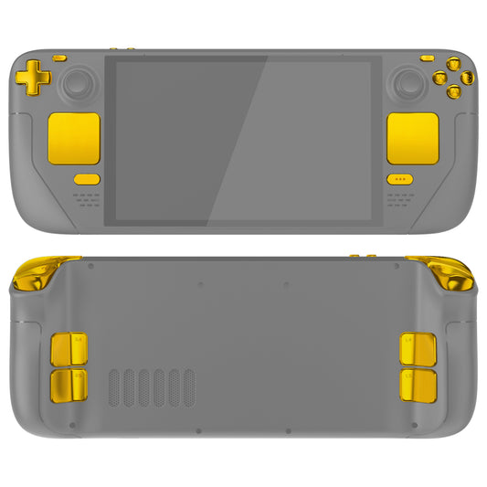 eXtremeRate Replacement Full Set Buttons for Steam Deck OLED - Chrome Gold