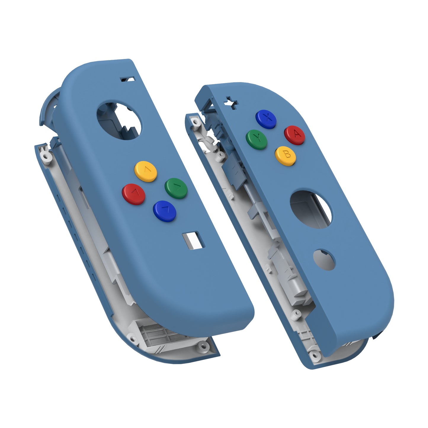 eXtremeRate Replacement Full Set Shell Case with Buttons for Joycon of NS Switch - Airforce Blue