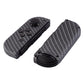 eXtremeRate Replacement Full Set Shell Case with Buttons for Joycon of NS Switch - Black Silver Carbon Fiber