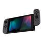 eXtremeRate Replacement Full Set Shell Case with Buttons for Joycon of NS Switch - Black Silver Carbon Fiber