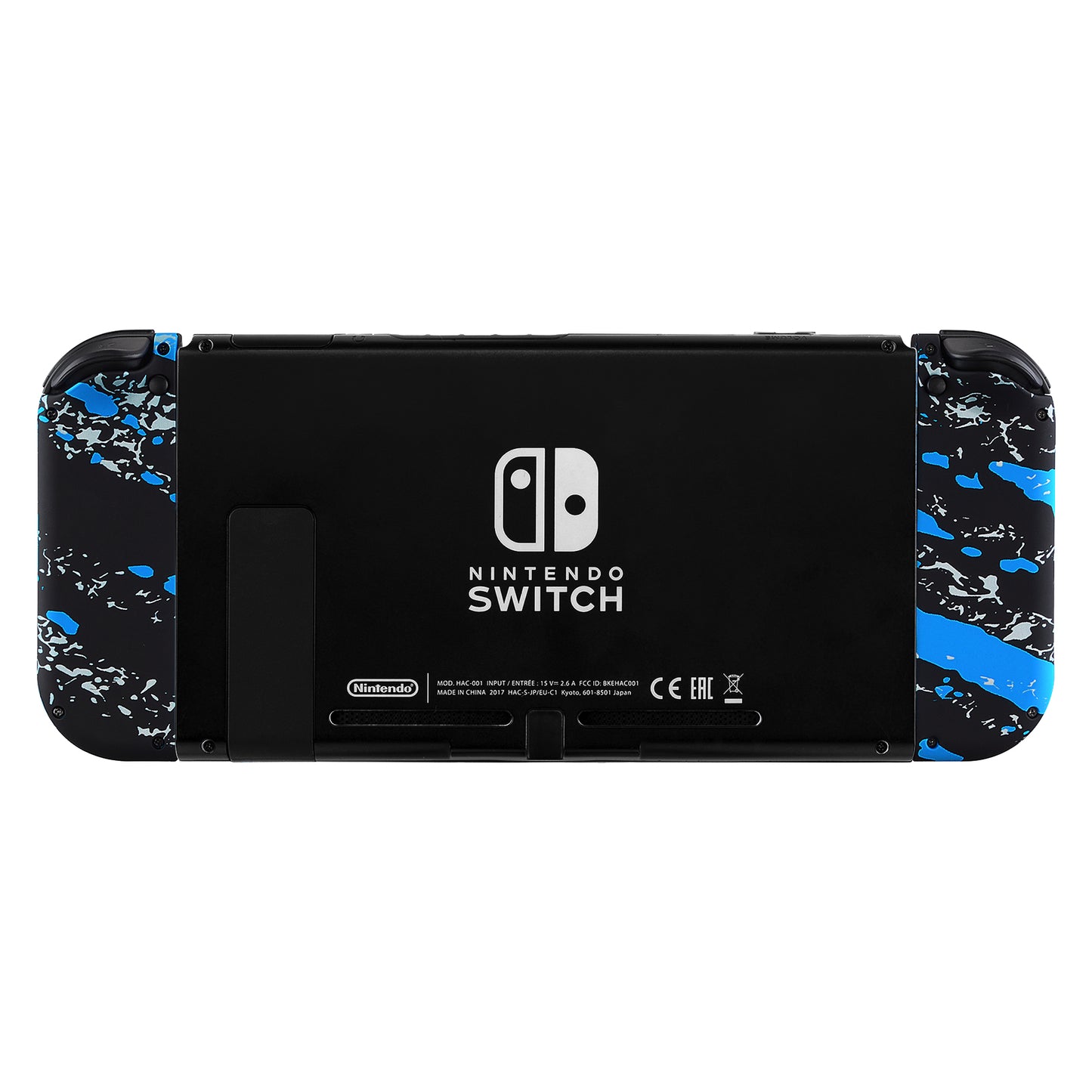 eXtremeRate Replacement Full Set Shell Case with Buttons for Joycon of NS Switch - Blue Coating Splash Patterned