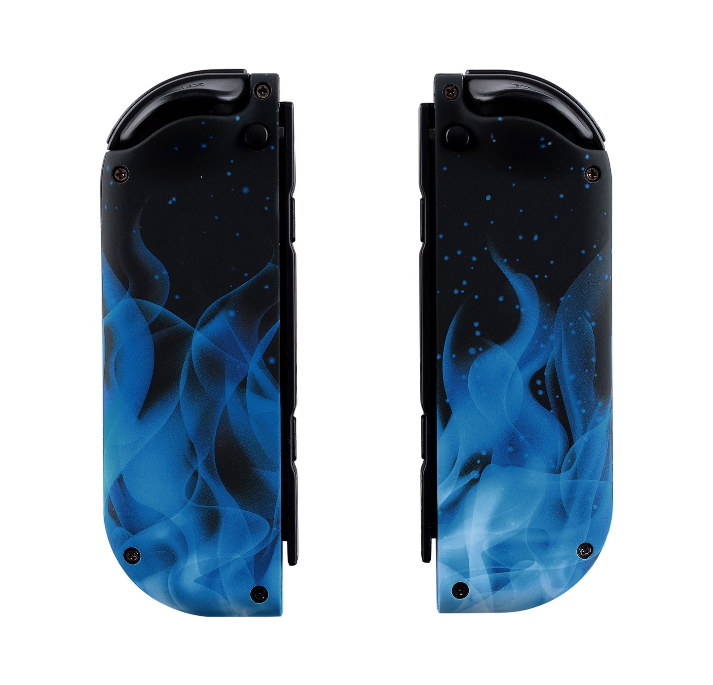 eXtremeRate Replacement Full Set Shell Case with Buttons for Joycon of NS Switch - Blue Flame