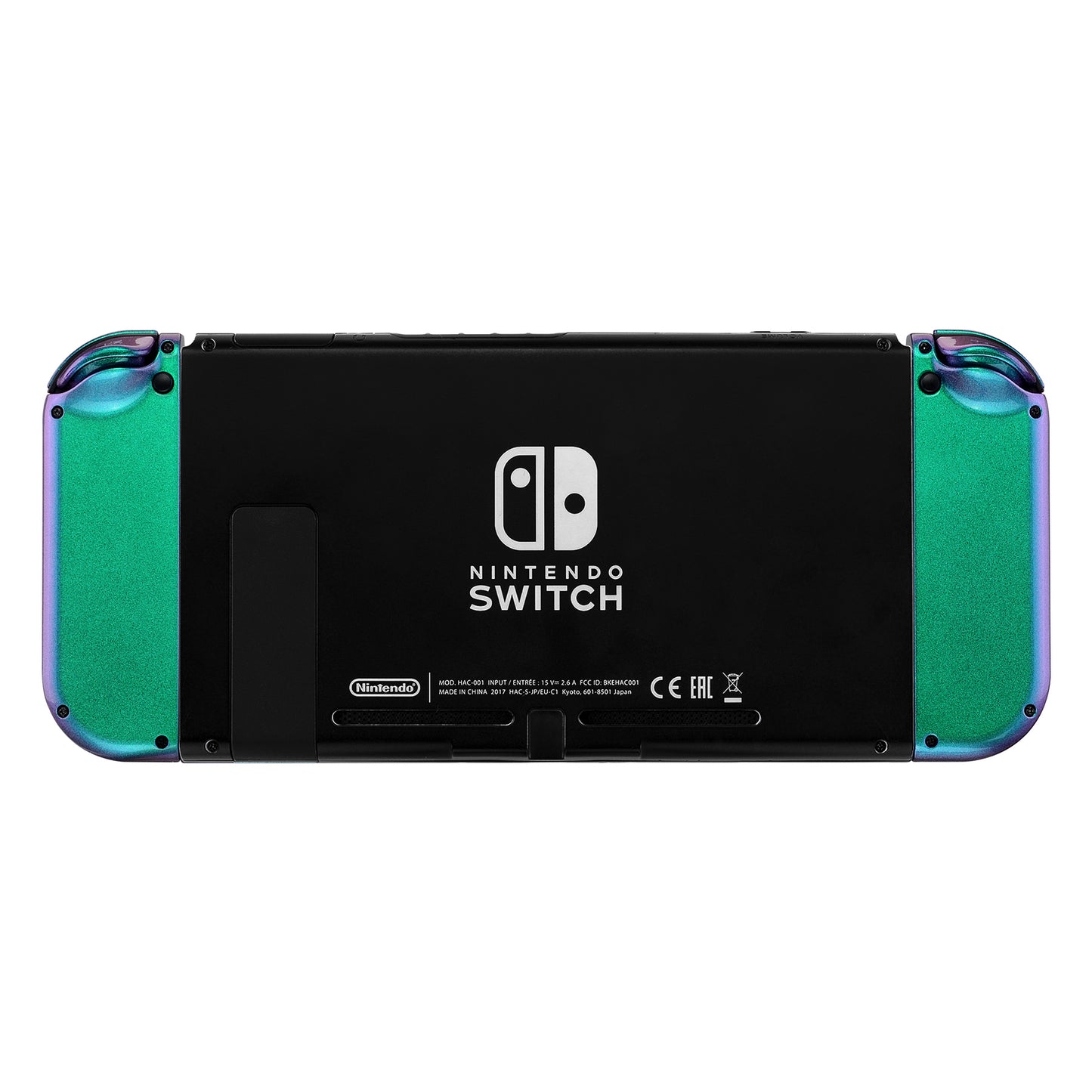 eXtremeRate Replacement Full Set Shell Case with Buttons for Joycon of NS Switch - Chameleon Green Purple