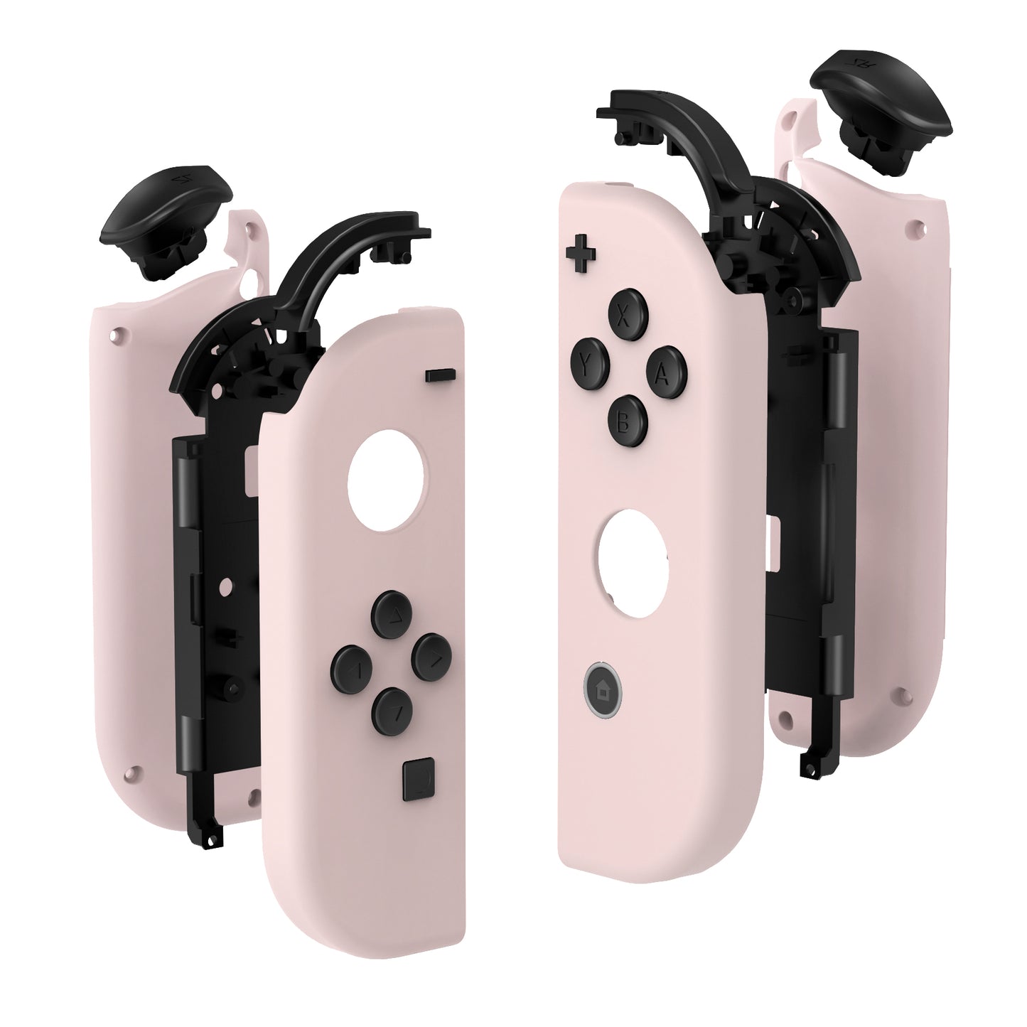 eXtremeRate Replacement Full Set Shell Case with Buttons for Joycon of NS Switch - Cherry Blossoms Pink