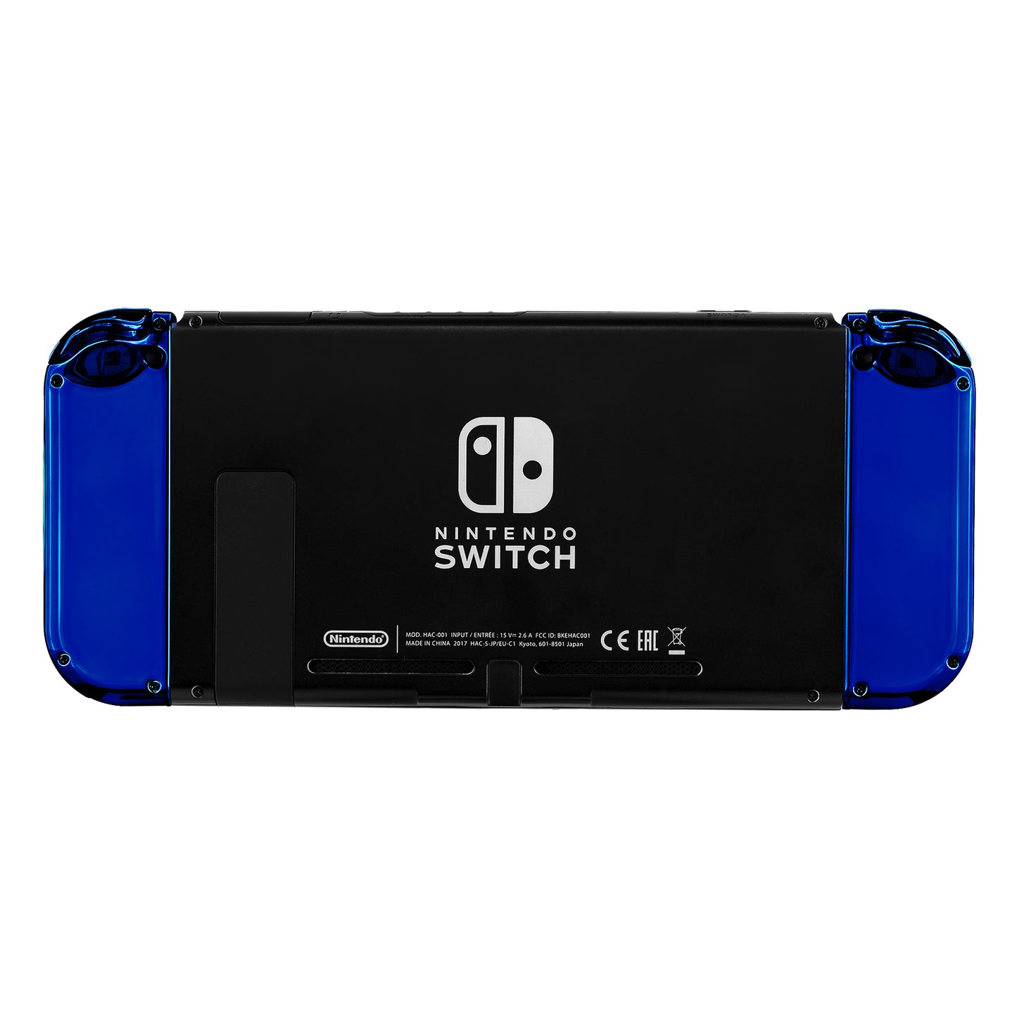 eXtremeRate Replacement Full Set Shell Case with Buttons for Joycon of NS Switch - Chrome Blue