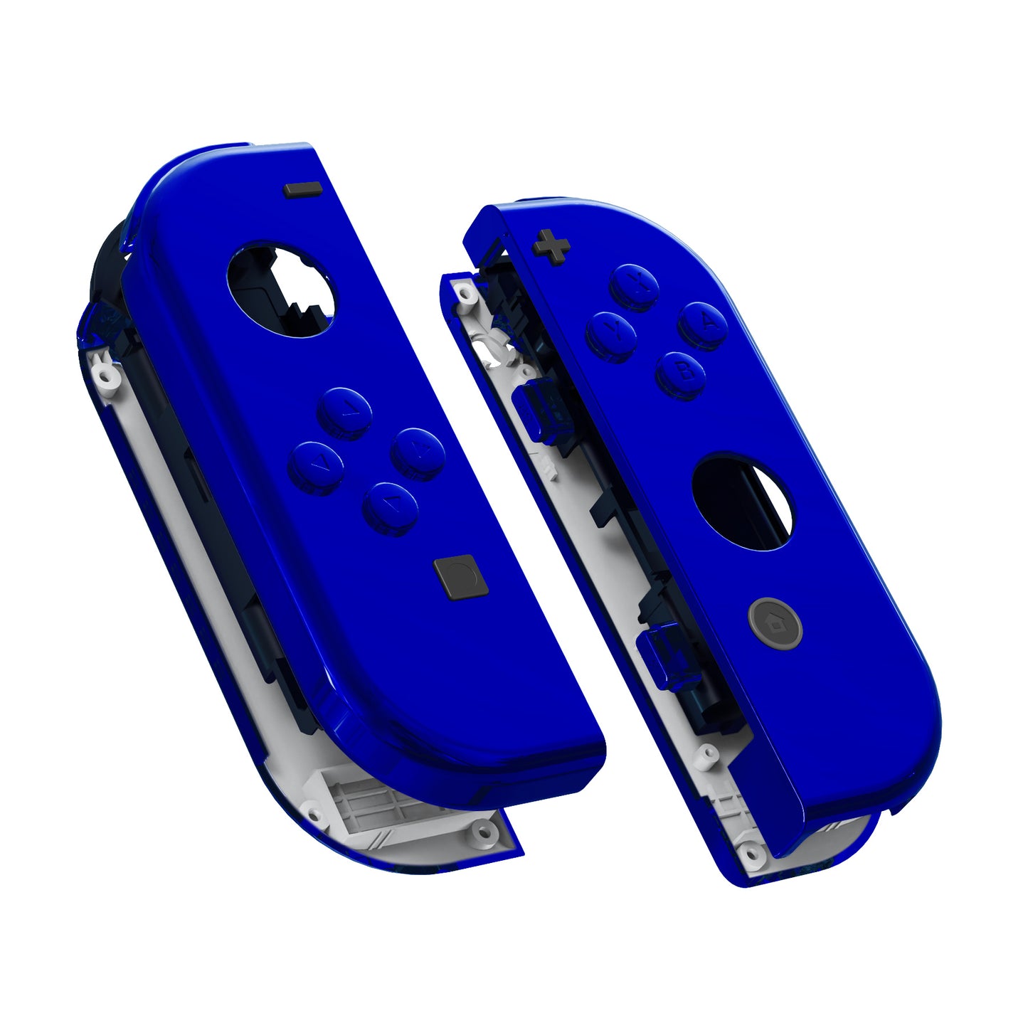 eXtremeRate Replacement Full Set Shell Case with Buttons for Joycon of NS Switch - Chrome Blue