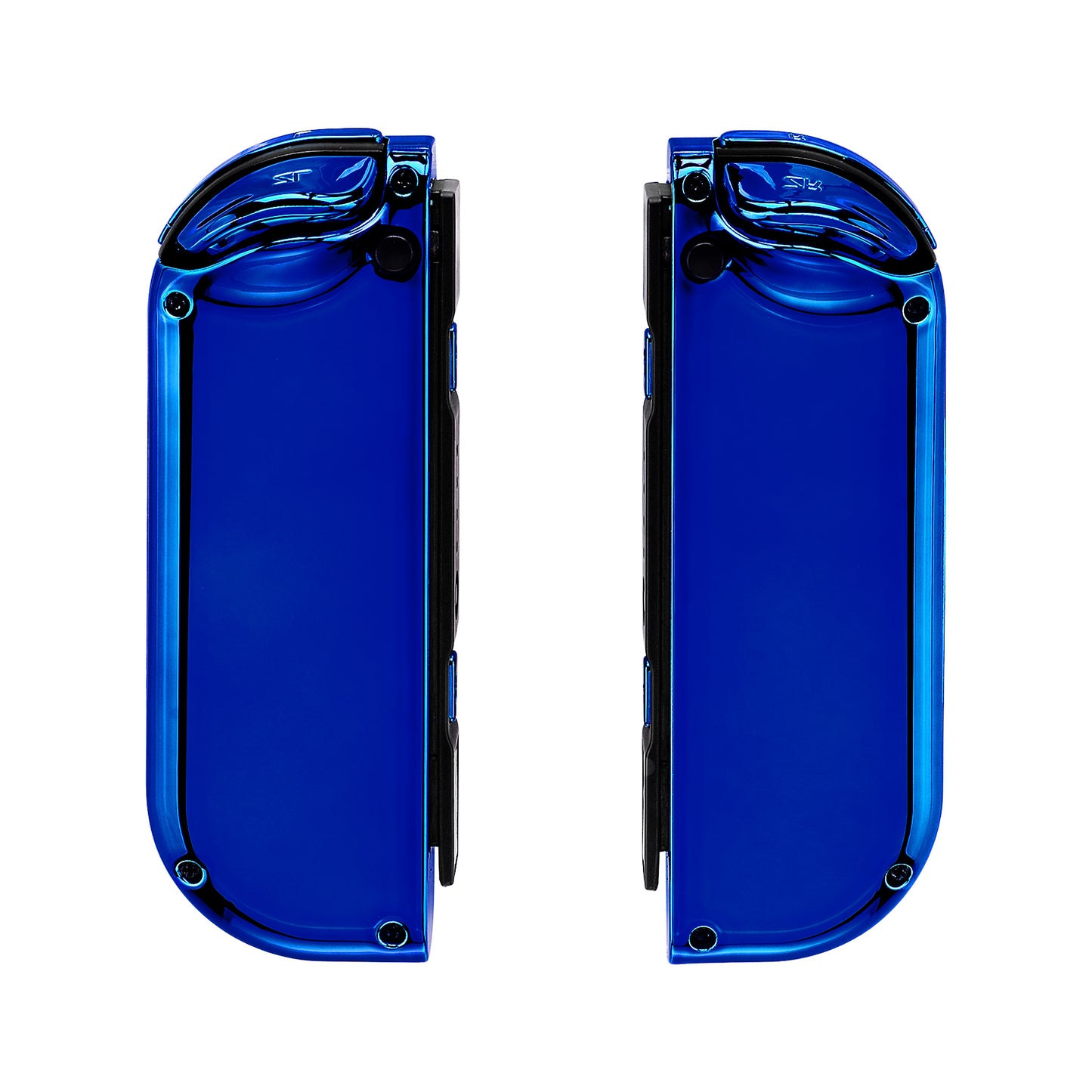 eXtremeRate Replacement Full Set Shell Case with Buttons for Joycon of NS Switch - Chrome Blue