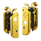 eXtremeRate Replacement Full Set Shell Case with Buttons for Joycon of NS Switch - Chrome Gold