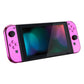 eXtremeRate Replacement Full Set Shell Case with Buttons for Joycon of NS Switch - Chrome Pink Glossy