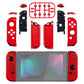 eXtremeRate Replacement Full Set Shell Case with Buttons for Joycon of NS Switch - Chrome Red