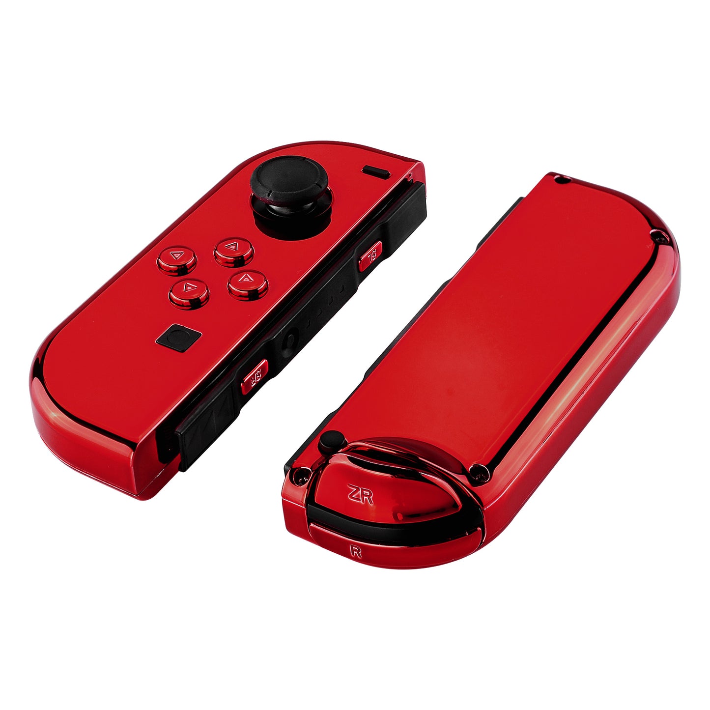 eXtremeRate Replacement Full Set Shell Case with Buttons for Joycon of NS Switch - Chrome Red