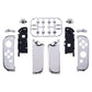 eXtremeRate Replacement Full Set Shell Case with Buttons for Joycon of NS Switch - Chrome Silver